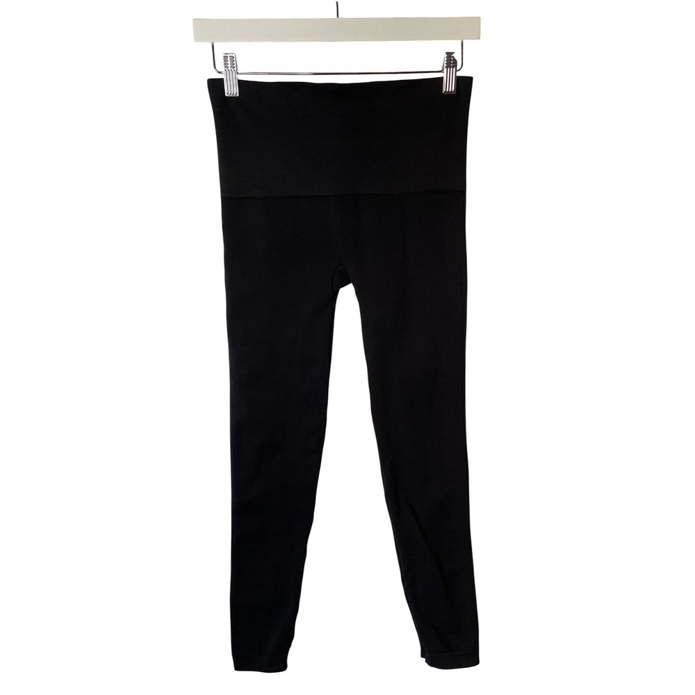Spanx Look At Me Now Seamless Leggings Black High Waist Womens Large